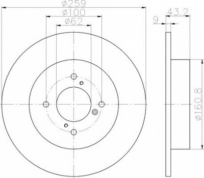 HELLA PAGID 8dd355117301 -  Тормозной диск